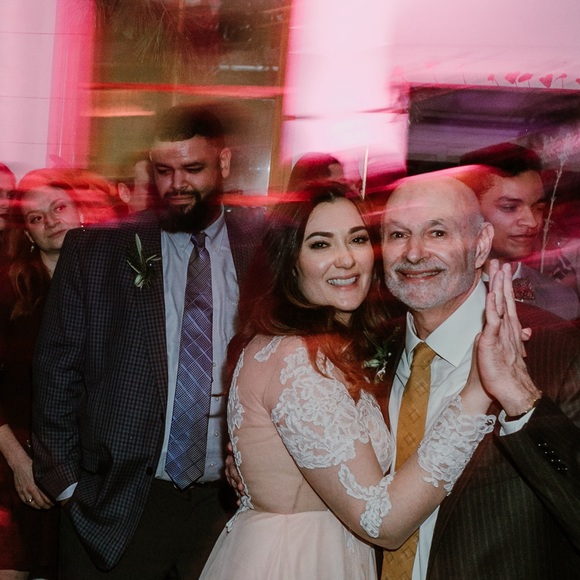 Custom Sarah Seven Lace and Silk Wedding Dress - Picture 13 of 16